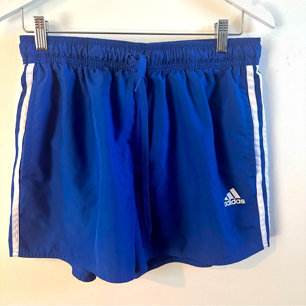 Size Large Addidas shorts. Track shorts, blue